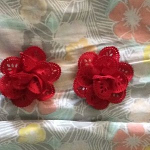 Red flower bows